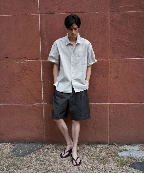 BLANKROOM(ブランクルーム)の「ハンクリネンバンディングショーツ_ダスティブラック(その他パンツ・メンズ・その他・1/2/3)」の5枚目の写真