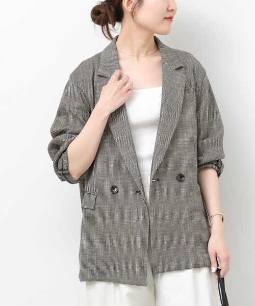 JOURNAL STANDARD relume（ジャーナルスタンダード　レリューム）の「《追加》［防シワ/手洗い可］ドライスラブテーラードジャケット（テーラードジャケット・レディース・ブラック/ブラック系その他・FREE）」の15枚目の写真
