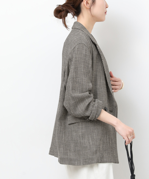 JOURNAL STANDARD relume（ジャーナルスタンダード　レリューム）の「《追加》［防シワ/手洗い可］ドライスラブテーラードジャケット（テーラードジャケット・レディース・ブラック/ブラック系その他・FREE）」の17枚目の写真