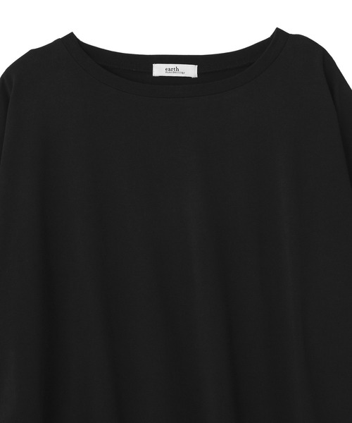 earth music&ecology(アースミュージックアンドエコロジー)の「アシメレースビッグTシャツ(Tシャツ/カットソー・レディース・ブラック/オフホワイト・FREE)」の18枚目の写真