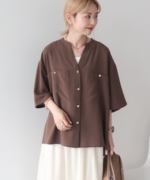 【WEB限定】ミリタリーWポケットスキッパーシャツ