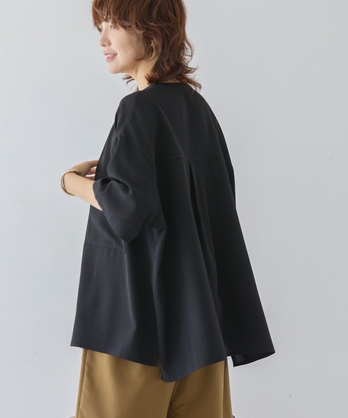 AMERICAN HOLIC(アメリカンホリック)の「【WEB限定】ミリタリーWポケットスキッパーシャツ(シャツ/ブラウス・レディース・カーキ/ブラック/グレイッシュベージュ/ブラウン・M/L)」の22枚目の写真