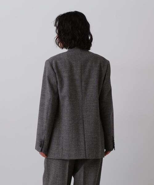 YLEVE(イレーヴ)の「YLEVE / WOOL LINEN COLLARLESS JACKET(テーラードジャケット・レディース・グレー・0/1)」の5枚目の写真