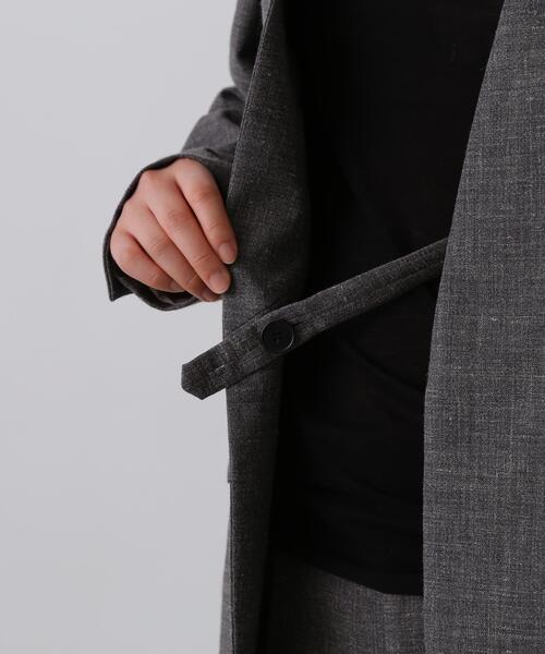 YLEVE(イレーヴ)の「YLEVE / WOOL LINEN COLLARLESS JACKET(テーラードジャケット・レディース・グレー・0/1)」の7枚目の写真