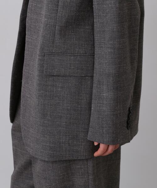 YLEVE(イレーヴ)の「YLEVE / WOOL LINEN COLLARLESS JACKET(テーラードジャケット・レディース・グレー・0/1)」の8枚目の写真