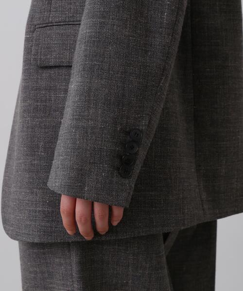 YLEVE(イレーヴ)の「YLEVE / WOOL LINEN COLLARLESS JACKET(テーラードジャケット・レディース・グレー・0/1)」の9枚目の写真