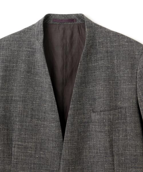 YLEVE(イレーヴ)の「YLEVE / WOOL LINEN COLLARLESS JACKET(テーラードジャケット・レディース・グレー・0/1)」の12枚目の写真