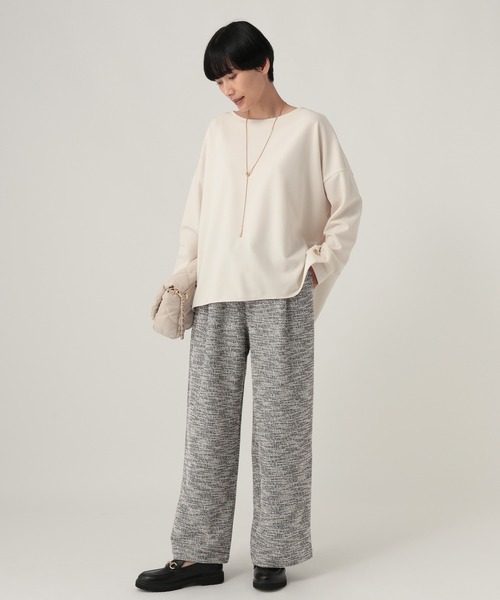Elura（エルーラ）の「カットツイードワイドパンツ/1055346（その他パンツ・レディース・グレー系その他/オフホワイト・MEDIUM/SMALL）」の3枚目の写真