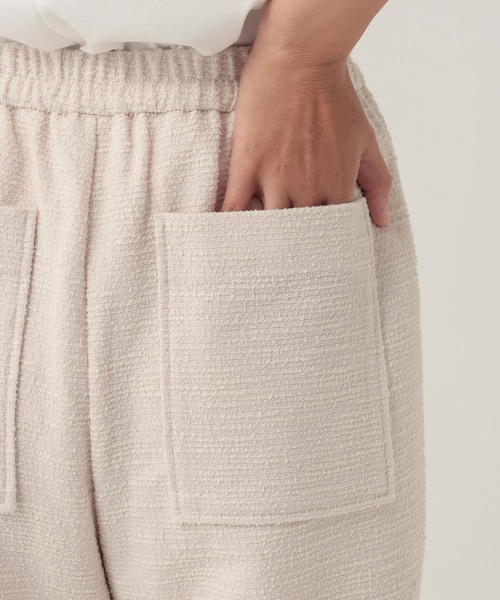 Elura（エルーラ）の「カットツイードワイドパンツ/1055346（その他パンツ・レディース・グレー系その他/オフホワイト・MEDIUM/SMALL）」の13枚目の写真