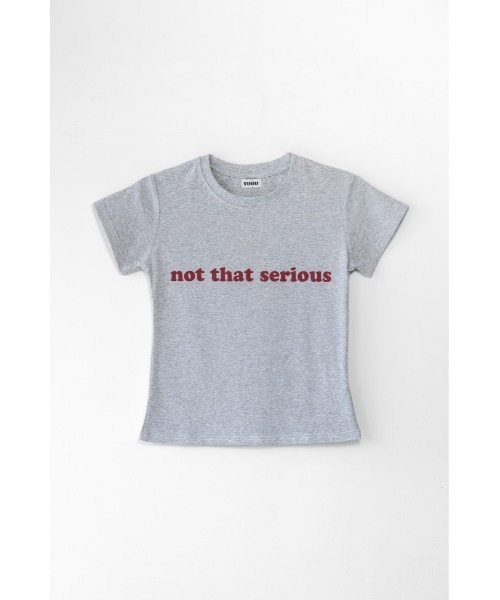 YOOU(ユー)の「MESSAGE TEE(Tシャツ/カットソー・レディース・ホワイト/グレー・FREE)」の2枚目の写真
