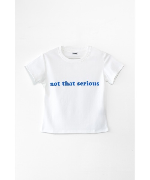 YOOU(ユー)の「MESSAGE TEE(Tシャツ/カットソー・レディース・ホワイト/グレー・FREE)」の1枚目の写真