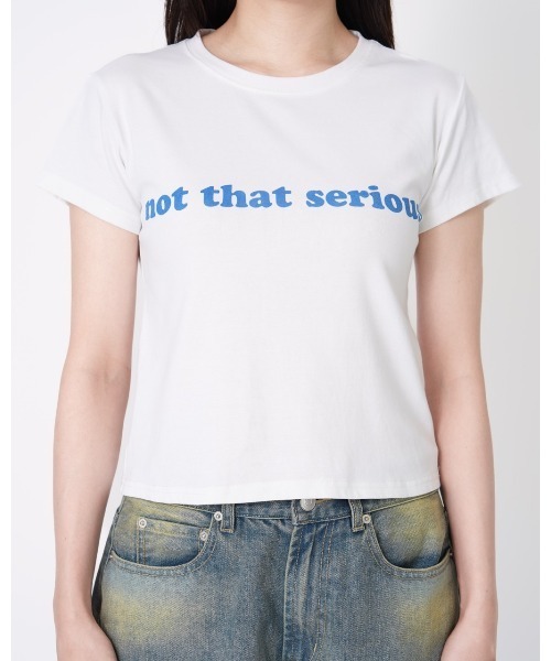 YOOU(ユー)の「MESSAGE TEE(Tシャツ/カットソー・レディース・ホワイト/グレー・FREE)」の7枚目の写真