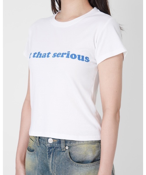 YOOU(ユー)の「MESSAGE TEE(Tシャツ/カットソー・レディース・ホワイト/グレー・FREE)」の8枚目の写真