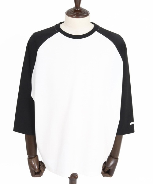 GLIMCLAP(グリムクラップ)の「mlt5758-Smooth Jersey 3-4 Sleeve Raglan T-shirt 7分袖ラグランTシャツ(211-020-gla-cg)(Tシャツ/カットソー・メンズ・チャコールグレー×ブラック/ホワイト×ブラック/ネイビー系・S/L/M)」の12枚目の写真