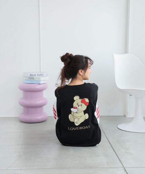 LOVE BOAT(ラブ・ボート)の「LOVEBOAT×KITTY Tシャツ(Tシャツ/カットソー・レディース・ブラック系その他/ブラック・M/L)」の2枚目の写真