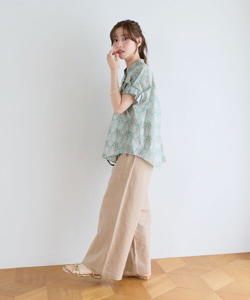 le.coeur blanc（ルクールブラン）の「【日本製】リバティタックスリーブフリルブラウス（シャツ/ブラウス・レディース・グリーン系その他・38）」の12枚目の写真