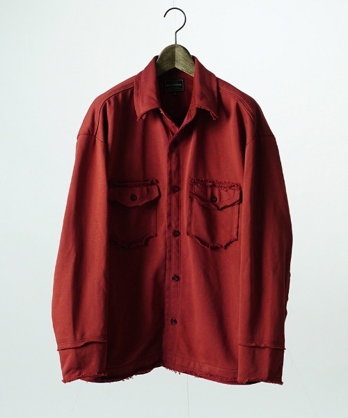 EGO TRIPPING(エゴトリッピング)の「ms6590-SWEAT OVER SHIRTS スウェットシャツ(616754)(シャツ/ブラウス・メンズ・チャコール/グレー/レッド/ブラック・46/48)」の18枚目の写真