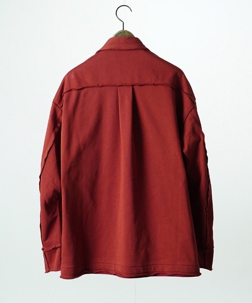 EGO TRIPPING(エゴトリッピング)の「ms6590-SWEAT OVER SHIRTS スウェットシャツ(616754)(シャツ/ブラウス・メンズ・チャコール/グレー/レッド/ブラック・46/48)」の7枚目の写真