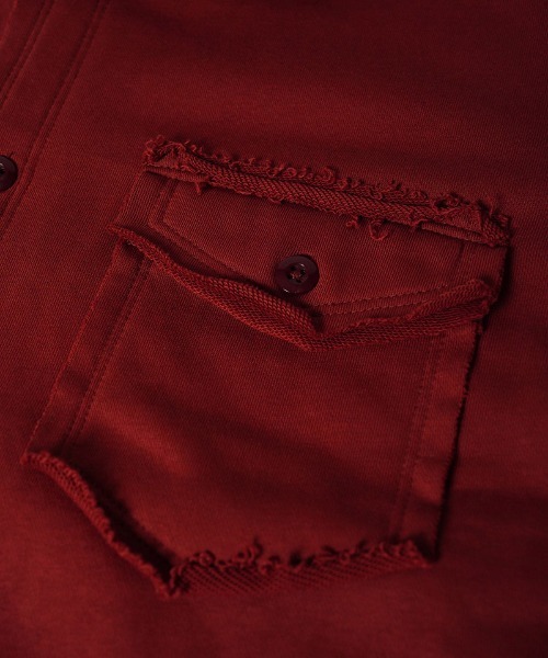 EGO TRIPPING(エゴトリッピング)の「ms6590-SWEAT OVER SHIRTS スウェットシャツ(616754)(シャツ/ブラウス・メンズ・チャコール/グレー/レッド/ブラック・46/48)」の9枚目の写真