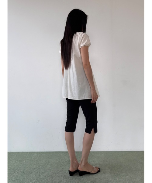 Didot.showroom(ディドット ショールーム)の「コットンレースパフブラウス(シャツ/ブラウス・レディース・クリーム/ブラック・FREE)」の8枚目の写真