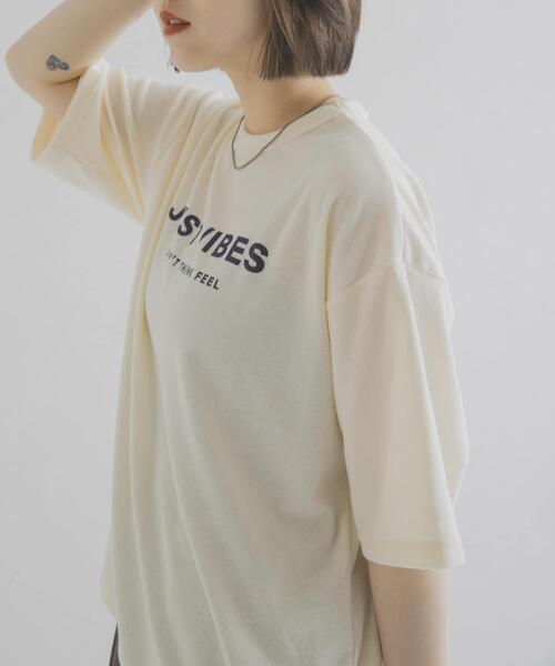 THE GOODLAND MARKET(ザグッドランドマーケット)の「ザ グッドランド マーケット PILE VIBES TEE(Tシャツ/カットソー・レディース・ピンク/ブルー/アイボリー/ミント・3/1)」の5枚目の写真