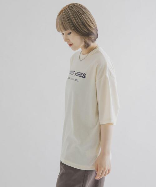 THE GOODLAND MARKET(ザグッドランドマーケット)の「ザ グッドランド マーケット PILE VIBES TEE(Tシャツ/カットソー・レディース・ピンク/ブルー/アイボリー/ミント・3/1)」の6枚目の写真