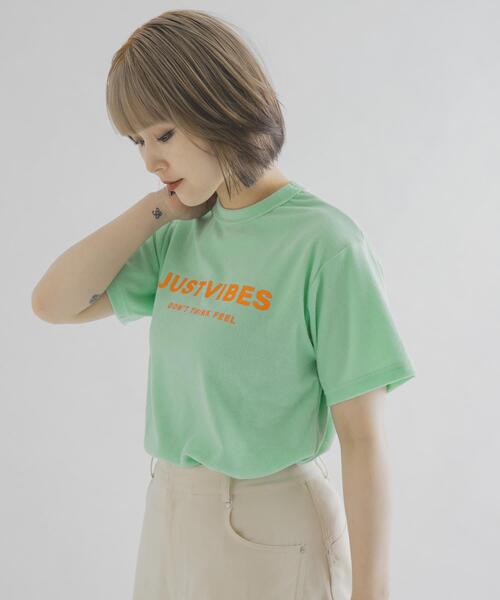 THE GOODLAND MARKET(ザグッドランドマーケット)の「ザ グッドランド マーケット PILE VIBES TEE(Tシャツ/カットソー・レディース・ピンク/ブルー/アイボリー/ミント・3/1)」の14枚目の写真