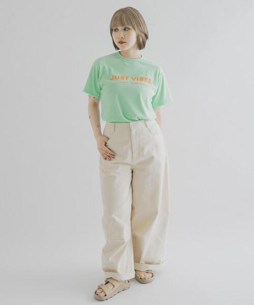 THE GOODLAND MARKET(ザグッドランドマーケット)の「ザ グッドランド マーケット PILE VIBES TEE(Tシャツ/カットソー・レディース・ピンク/ブルー/アイボリー/ミント・3/1)」の16枚目の写真