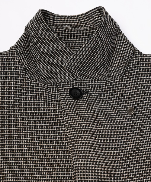 CULLNI（クルニ）の「Mix Yarn Mesh Notched Lapel Shirt Blouson（ブルゾン・メンズ・ブラック系/ブルー系/ベージュ系・2/1/0）」の9枚目の写真