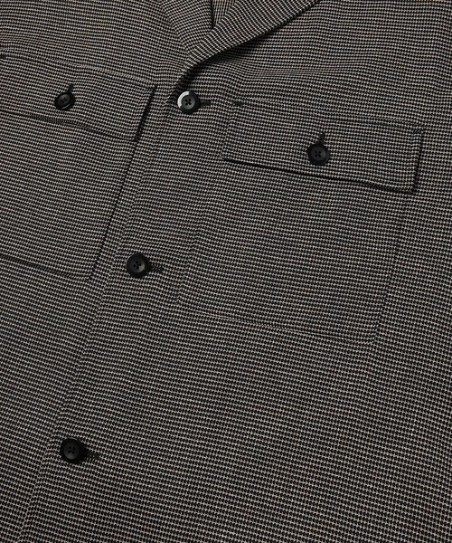 CULLNI（クルニ）の「Mix Yarn Mesh Notched Lapel Shirt Blouson（ブルゾン・メンズ・ブラック系/ブルー系/ベージュ系・2/1/0）」の10枚目の写真