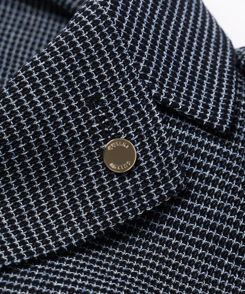 CULLNI（クルニ）の「Mix Yarn Mesh Notched Lapel Shirt Blouson（ブルゾン・メンズ・ブラック系/ブルー系/ベージュ系・2/1/0）」の15枚目の写真