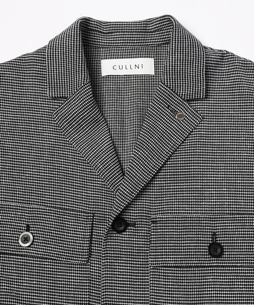 CULLNI（クルニ）の「Mix Yarn Mesh Notched Lapel Shirt Blouson（ブルゾン・メンズ・ブラック系/ブルー系/ベージュ系・2/1/0）」の22枚目の写真
