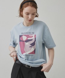 グラフィックデザインプリント半袖Tシャツ