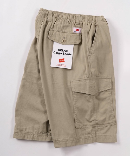HANES(ヘインズ)の「【78】【Hanes/ヘインズ】チノクロス カーゴ ショートパンツ/ハーフパンツ(その他パンツ・メンズ・ベージュ/ブラック/ネイビー/カーキ・XL/L/M)」の2枚目の写真
