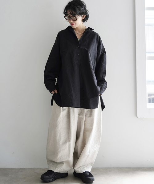 JOURNAL STANDARD LUXE(ジャーナルスタンダード ラックス)の「CLウェザー ワークシャツ(シャツ/ブラウス・レディース・ブラック/アイボリー・FREE)」の18枚目の写真