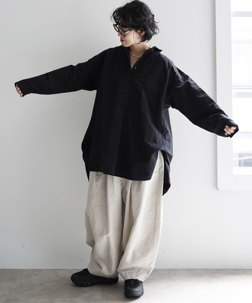 JOURNAL STANDARD LUXE(ジャーナルスタンダード ラックス)の「CLウェザー ワークシャツ(シャツ/ブラウス・レディース・ブラック/アイボリー・FREE)」の21枚目の写真
