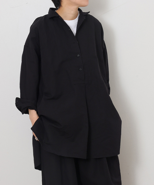 JOURNAL STANDARD LUXE(ジャーナルスタンダード ラックス)の「CLウェザー ワークシャツ(シャツ/ブラウス・レディース・ブラック/アイボリー・FREE)」の8枚目の写真