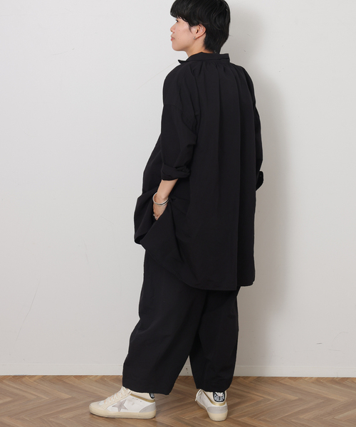 JOURNAL STANDARD LUXE(ジャーナルスタンダード ラックス)の「CLウェザー ワークシャツ(シャツ/ブラウス・レディース・ブラック/アイボリー・FREE)」の9枚目の写真