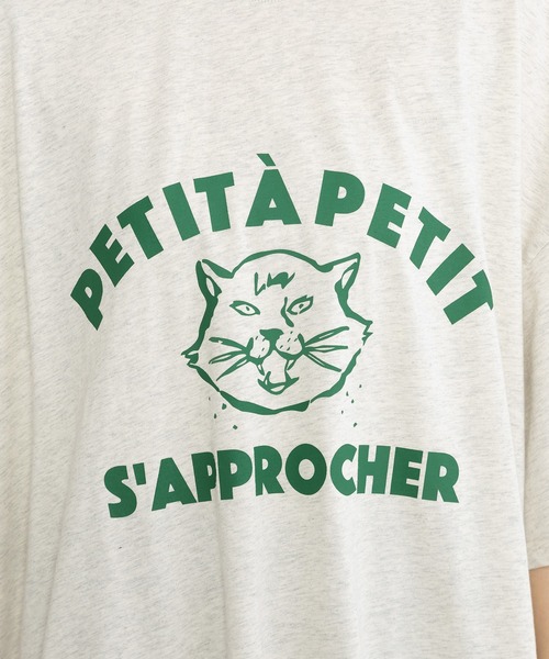 POU DOU DOU(プードゥドゥ)の「WILDCATプリントワイドTee(Tシャツ/カットソー・レディース・ネイビー/オートミール/ブルー・3)」の11枚目の写真