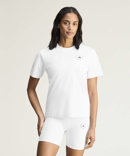 adidas by Stella McCartney(アディダスバイステラマッカートニー)の「TrueCasuals レギュラー スポーツウェア Tシャツ【adidas by Stella McCartney】 / アディダス adidas(Tシャツ/カットソー・レディース・ホワイト・SMALL/MEDIUM/LARGE/X-LARGE/XX-LARGE)」の1枚目の写真