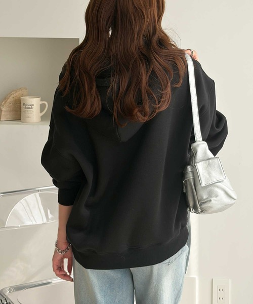 GeeRA(ジーラ)の「アノラック風裏起毛パーカー(パーカー・レディース・ブラック/オートミール・X-LARGE/LARGE/MEDIUM)」の6枚目の写真