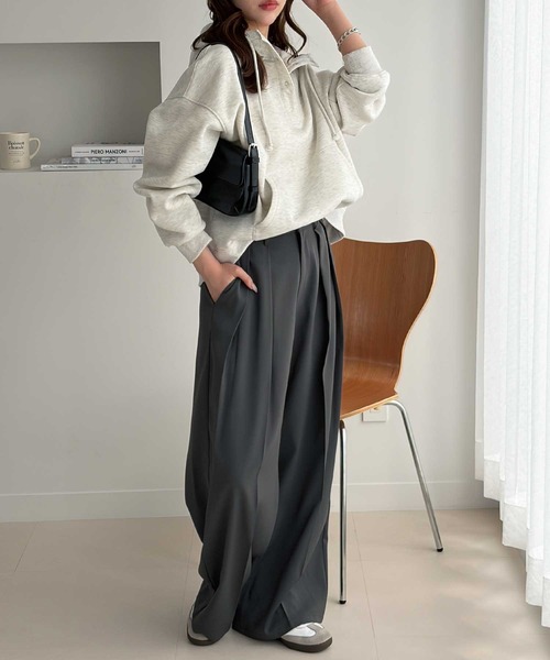GeeRA(ジーラ)の「アノラック風裏起毛パーカー(パーカー・レディース・ブラック/オートミール・X-LARGE/LARGE/MEDIUM)」の16枚目の写真