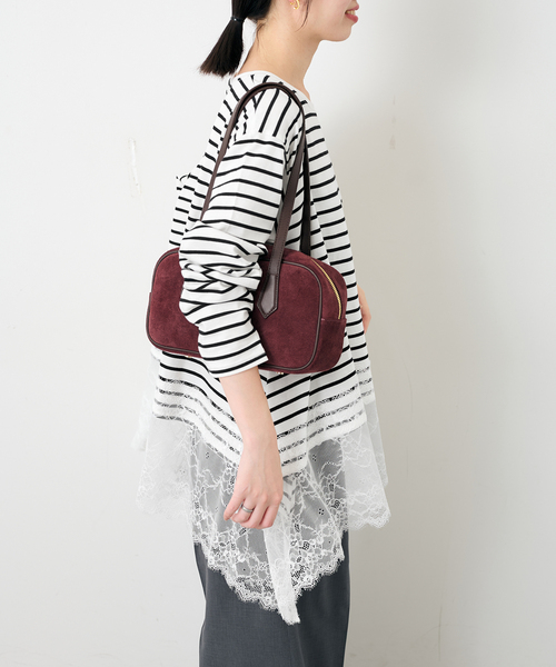 SLOBE IENA(スローブイエナ)の「《シリーズあり》レースコンビボーダーカットソー(Tシャツ/カットソー・レディース・ブラック/ホワイト・FREE)」の22枚目の写真