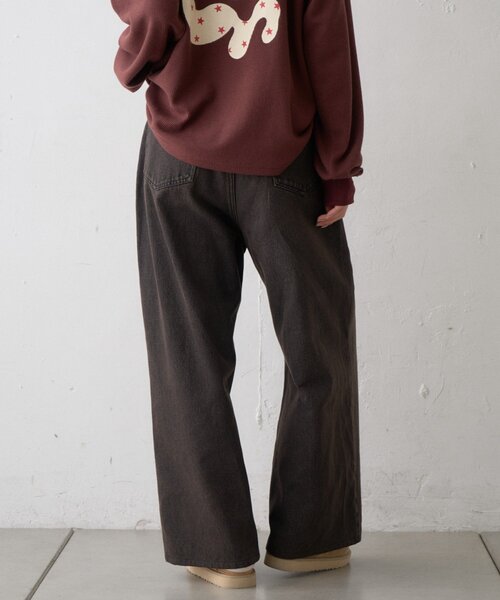 CIAOPANIC TYPY(チャオパニックティピー)の「【UNISEX】ベルト付きオーバーダイ加工ワイドデニムパンツ(デニムパンツ・レディース・ブルー/ブラウン・LARGE/MEDIUM)」の16枚目の写真