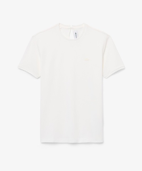 LACOSTE(ラコステ)の「飾り切りネックワントーンTシャツ(Tシャツ/カットソー・レディース・オフホワイト/ライトピンク・34/38/36/40)」の11枚目の写真