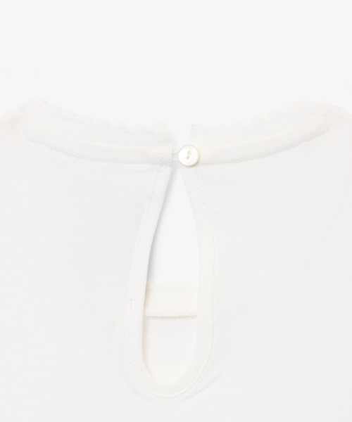 LACOSTE(ラコステ)の「飾り切りネックワントーンTシャツ(Tシャツ/カットソー・レディース・オフホワイト/ライトピンク・34/38/36/40)」の13枚目の写真