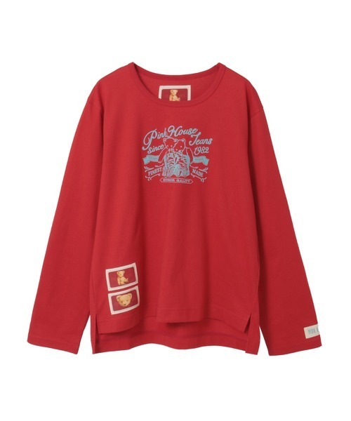 PINK HOUSE(ピンクハウス)の「テディベアラベルプリントカットソー(Tシャツ/カットソー・レディース・キナリ/レッド/ブルー/ブラック・LARGE/MEDIUM)」の4枚目の写真
