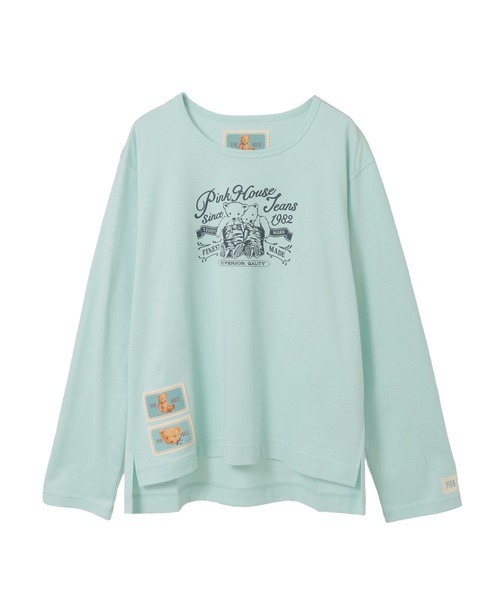 PINK HOUSE(ピンクハウス)の「テディベアラベルプリントカットソー(Tシャツ/カットソー・レディース・キナリ/レッド/ブルー/ブラック・LARGE/MEDIUM)」の3枚目の写真