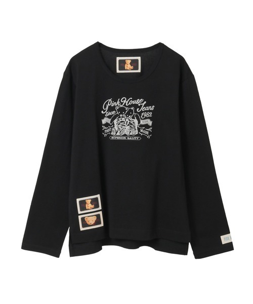 PINK HOUSE(ピンクハウス)の「テディベアラベルプリントカットソー(Tシャツ/カットソー・レディース・キナリ/レッド/ブルー/ブラック・LARGE/MEDIUM)」の2枚目の写真