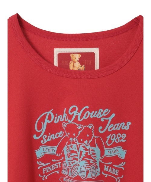 PINK HOUSE(ピンクハウス)の「テディベアラベルプリントカットソー(Tシャツ/カットソー・レディース・キナリ/レッド/ブルー/ブラック・LARGE/MEDIUM)」の9枚目の写真